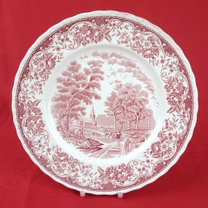 Royal Tudor Ware Porcelain Dinner Plate - Pink Plate - Olde England