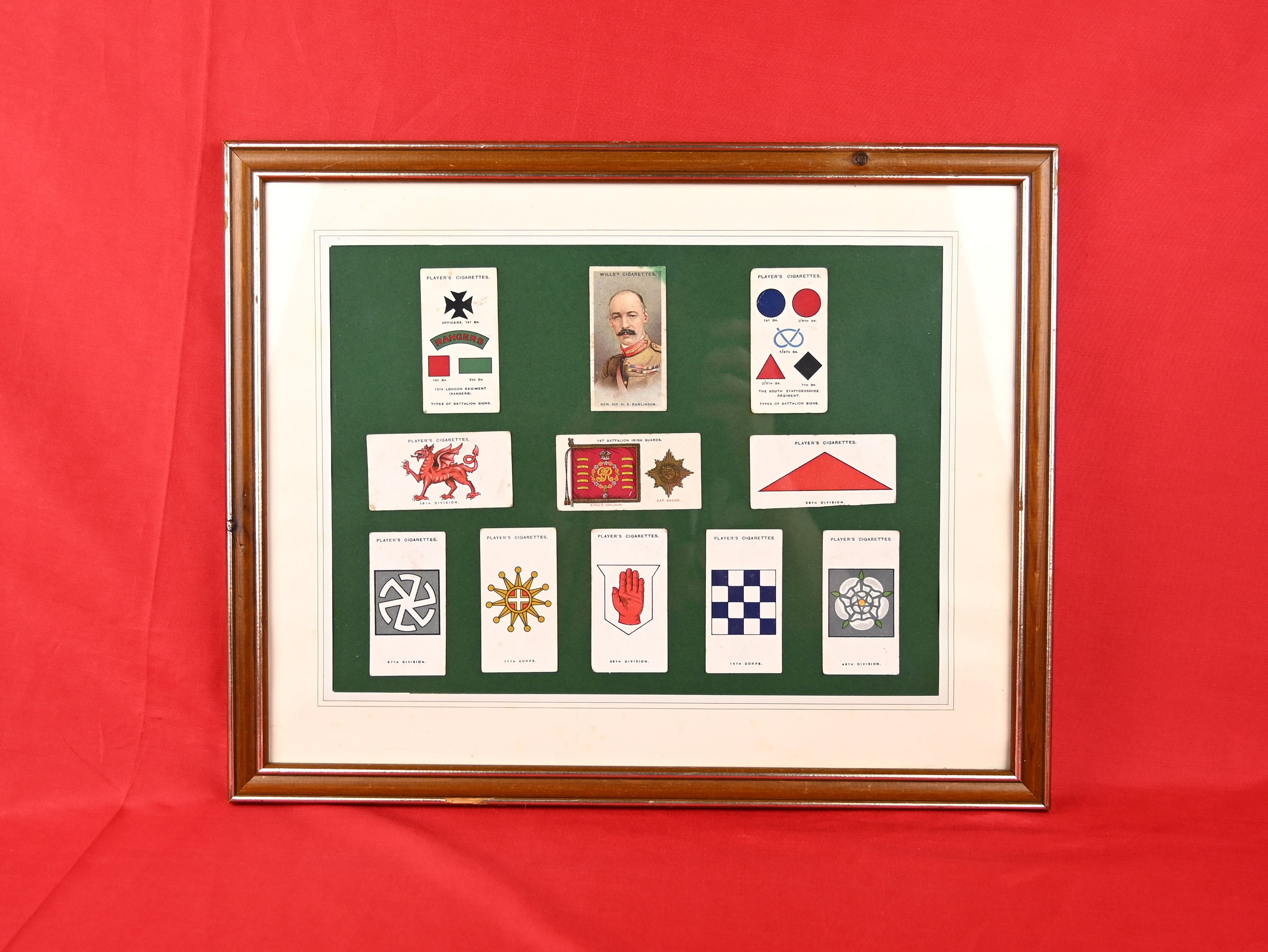 cigarette card frames Vintage Cigarette Cards in Frame - John Player - Wills Cigarettes