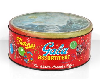 Vintage Thorne's Gala Assortment Toffee Tin - Henry Thorne & Co