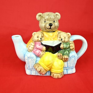 Ornamental Teddy Bear Teapot - Grandpa Teddy Teapot - Decorative Teapot