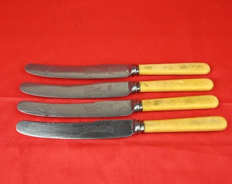 Set of Four Old Dinner Knives - Kendal & Dent