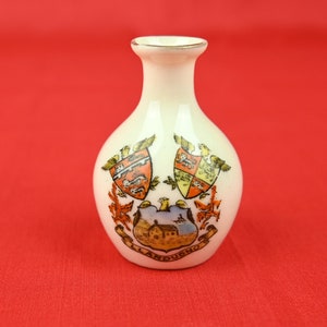 Miniature Crested china Vase - Llandudno