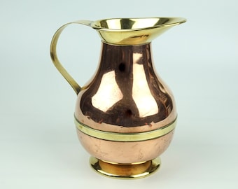 Vintage Copper and Brass Jug/Pitcher