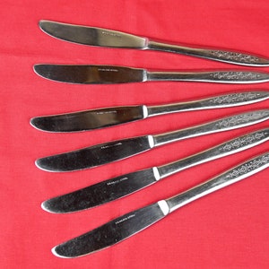 Set of Six Vintage Knives - Stainless Steel