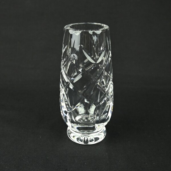 Vintage Cut Glass Vase Etsy UK