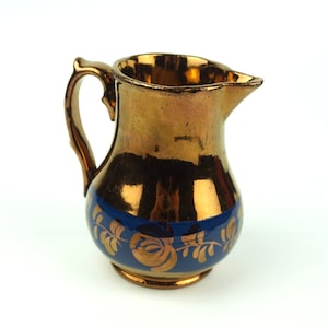 Vintage Copper Lustreware Jug - Metallic Finish