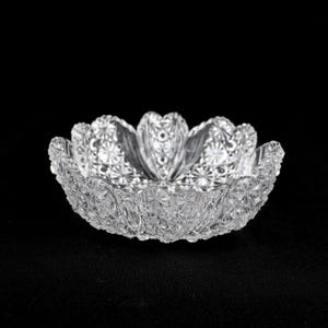 Vintage Cut Glass Trinket Dish