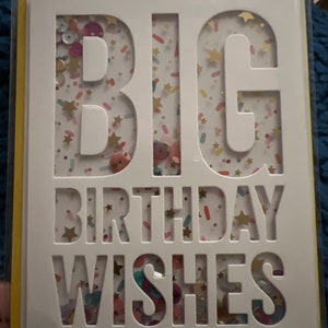 Big Birthday Wishes Shaker Greeting Card