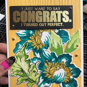 Felicitaciones Día de la Madre/Día del Padre Tarjeta de felicitación floral sarcástica