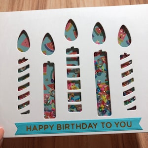 Birthday Candles Shaker Greeting Card
