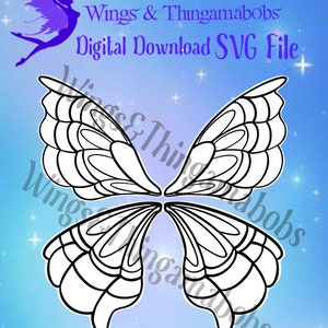 Magical Moth  Fairy Wing SVG Cricut File