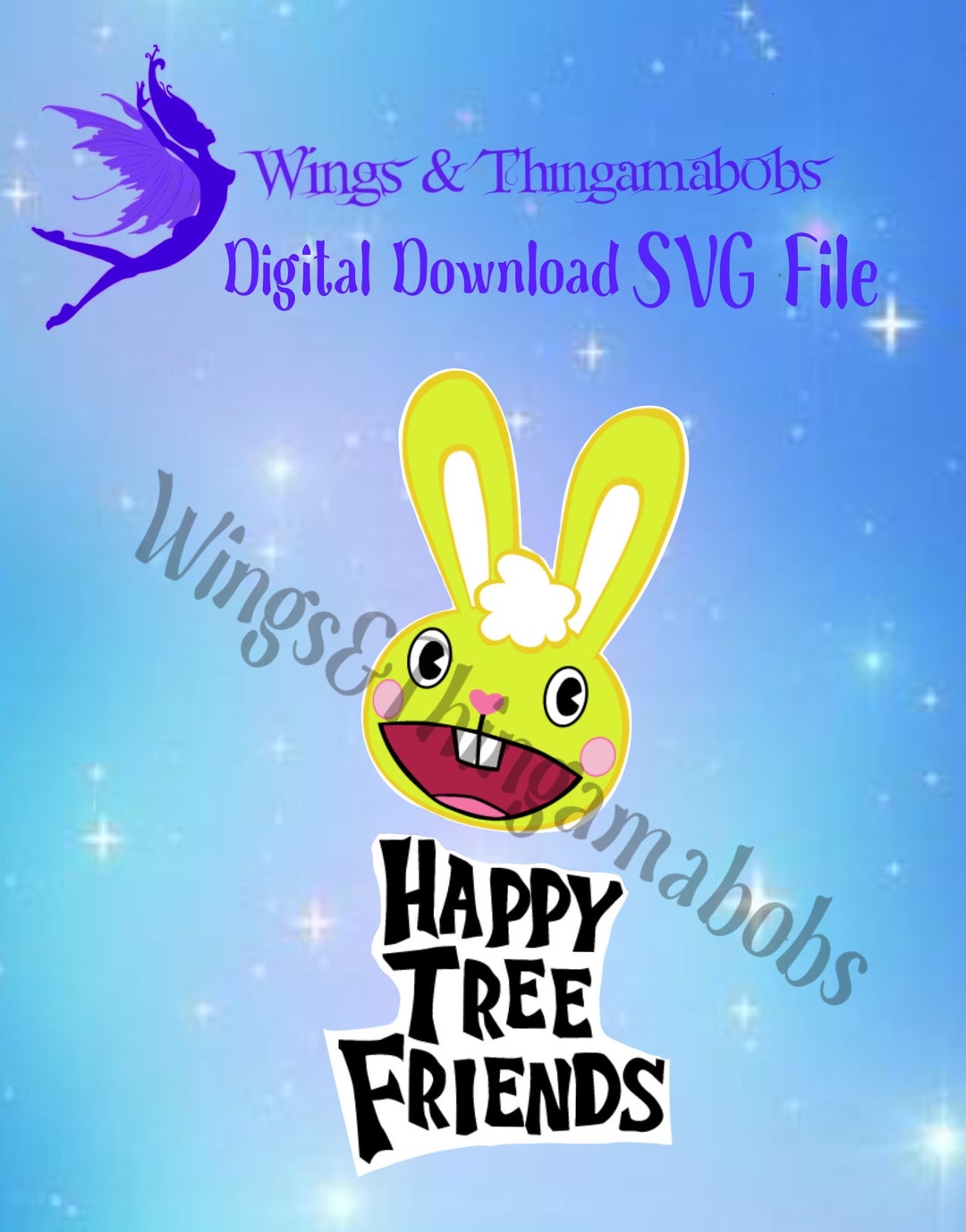 Happy Tree Friends Inspired Layered SVG File - Etsy