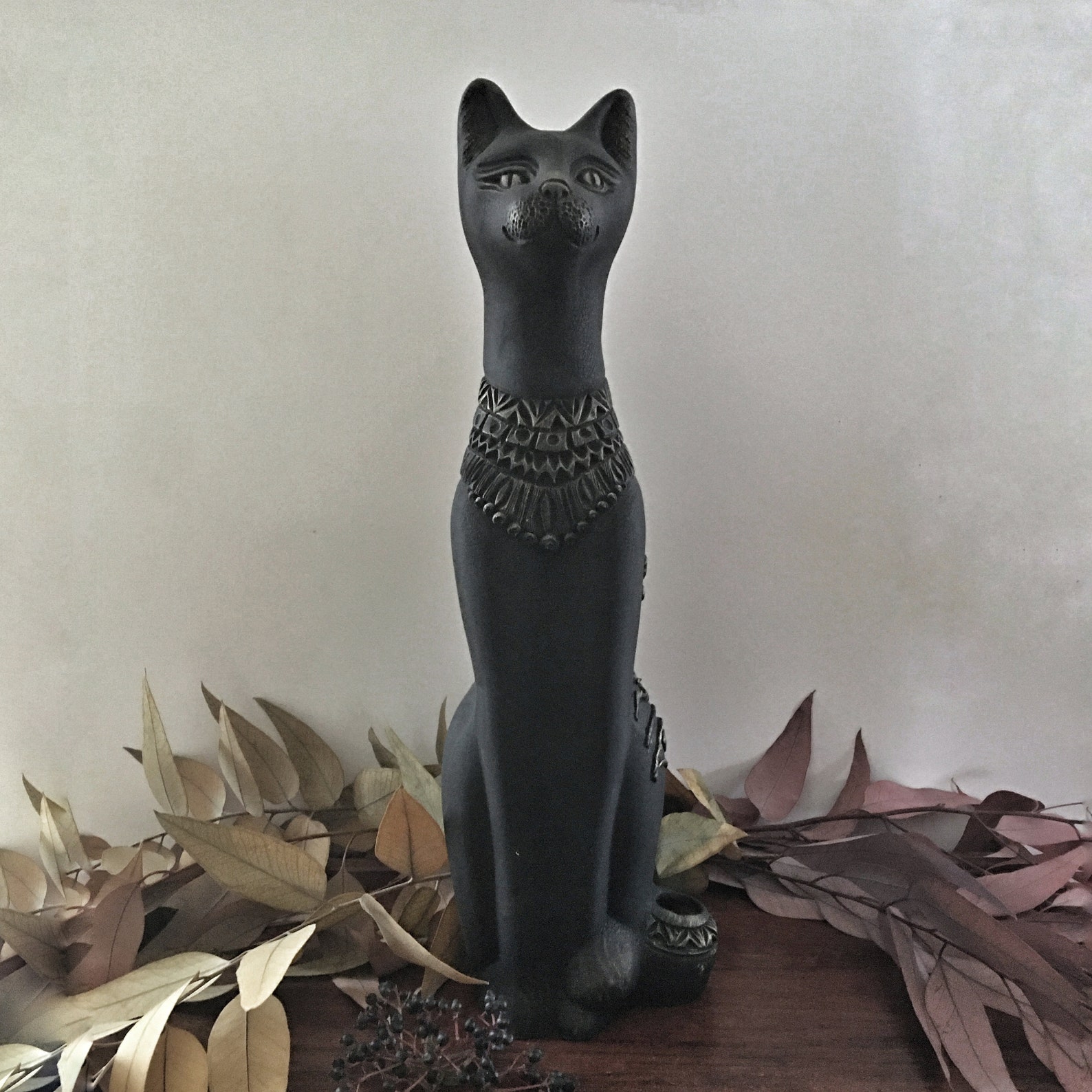 Cat Statuette Cat Figurine Ceramic Figurine Etsy