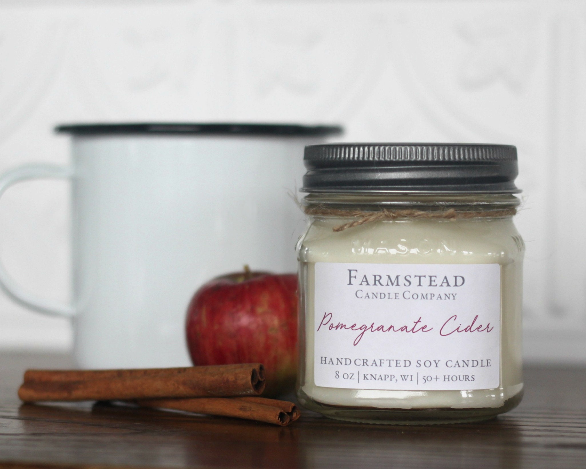 Pomegranate Cider Soy Candle | Fast Shipping