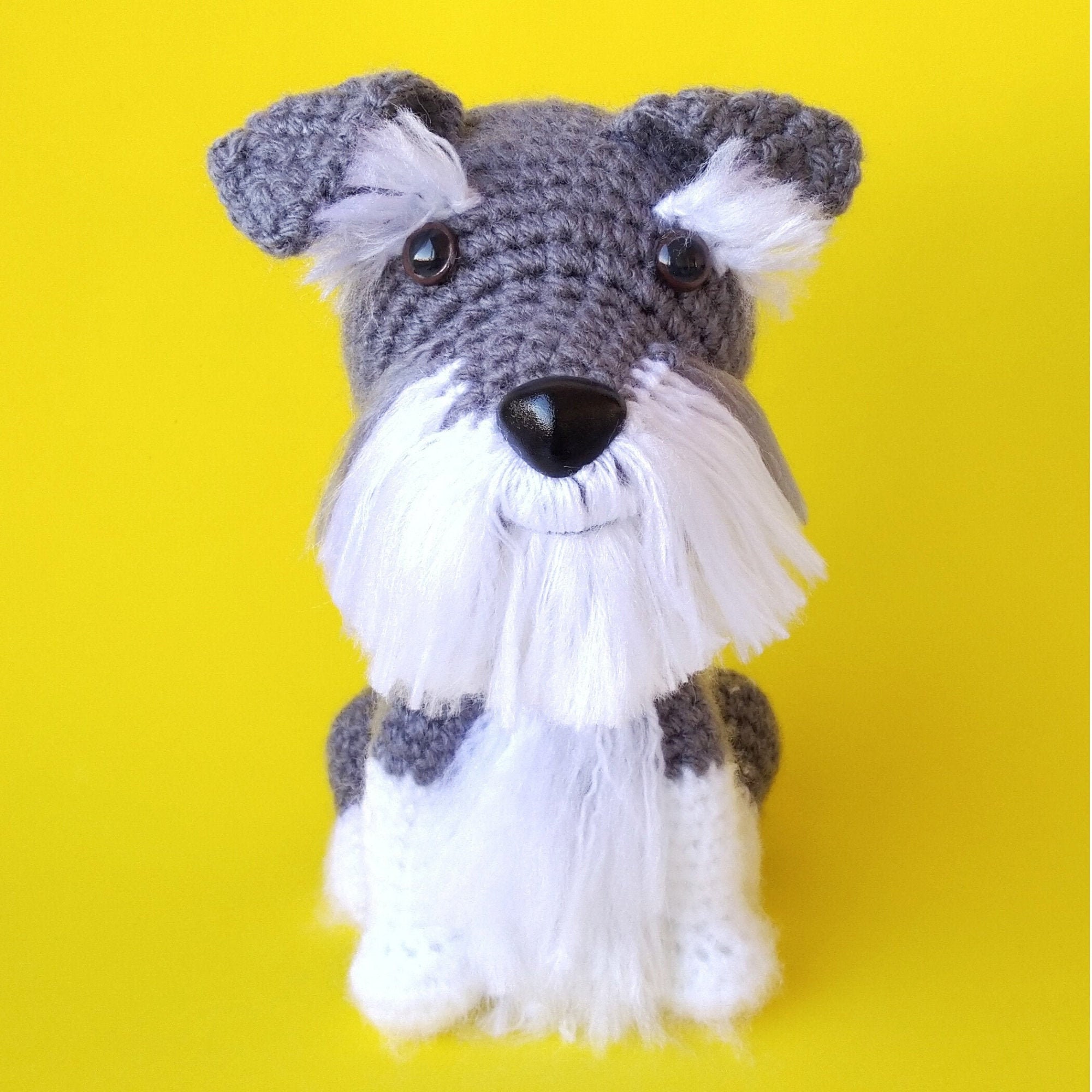 Schnauzer Dog Amigurumi Crochet Pattern in PDF Etsy