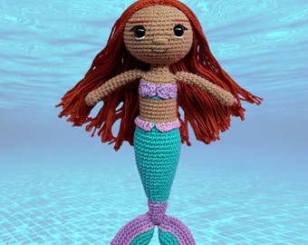 Ariel Mermaid 2023 versão padrão de crochê Amigurumi em PDF