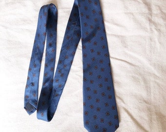 Vintage Yves Saint Laurent Blue silk necktie