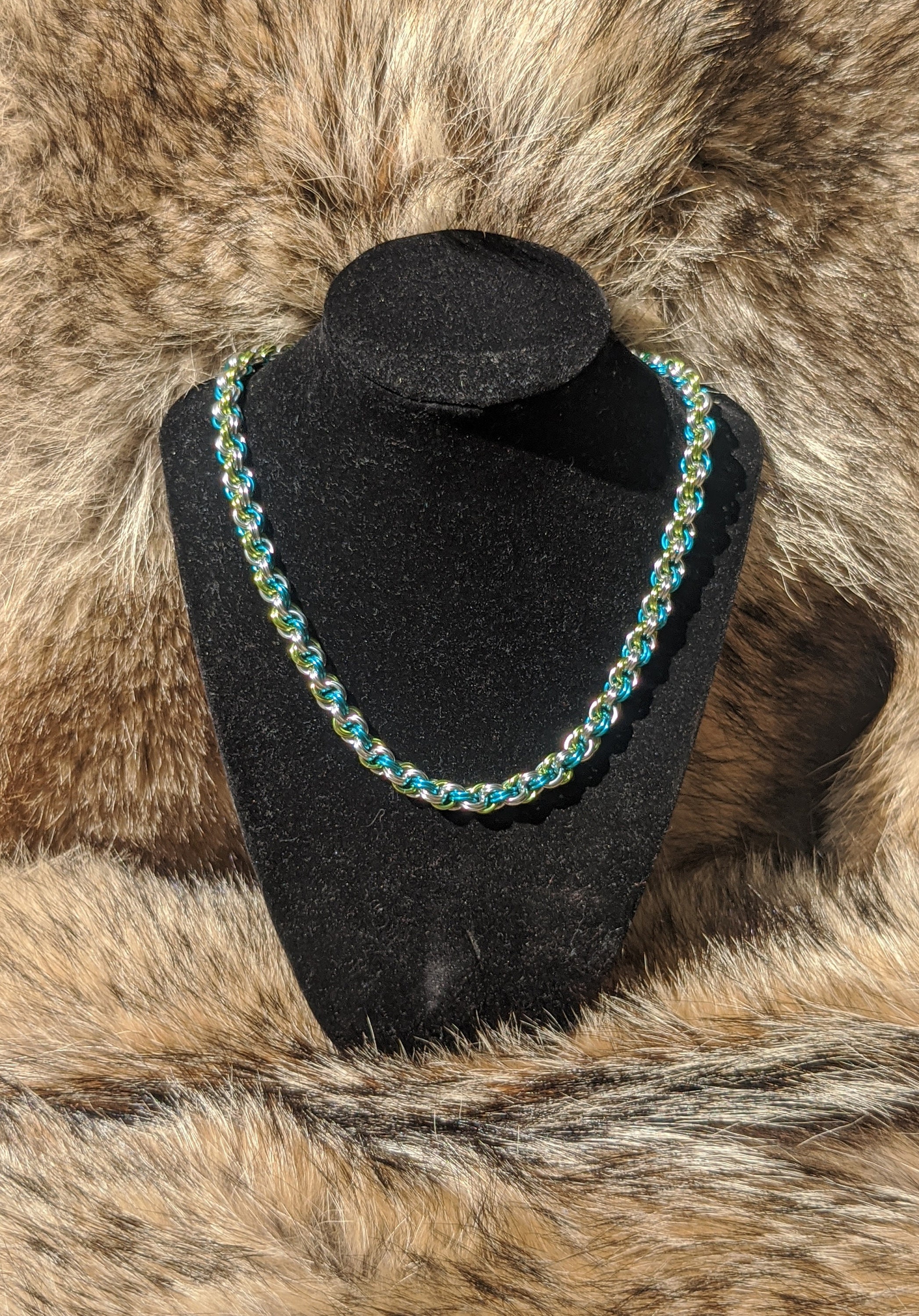 Handmade Rope Chain Anodized Aluminum Chainmail Necklace - Etsy