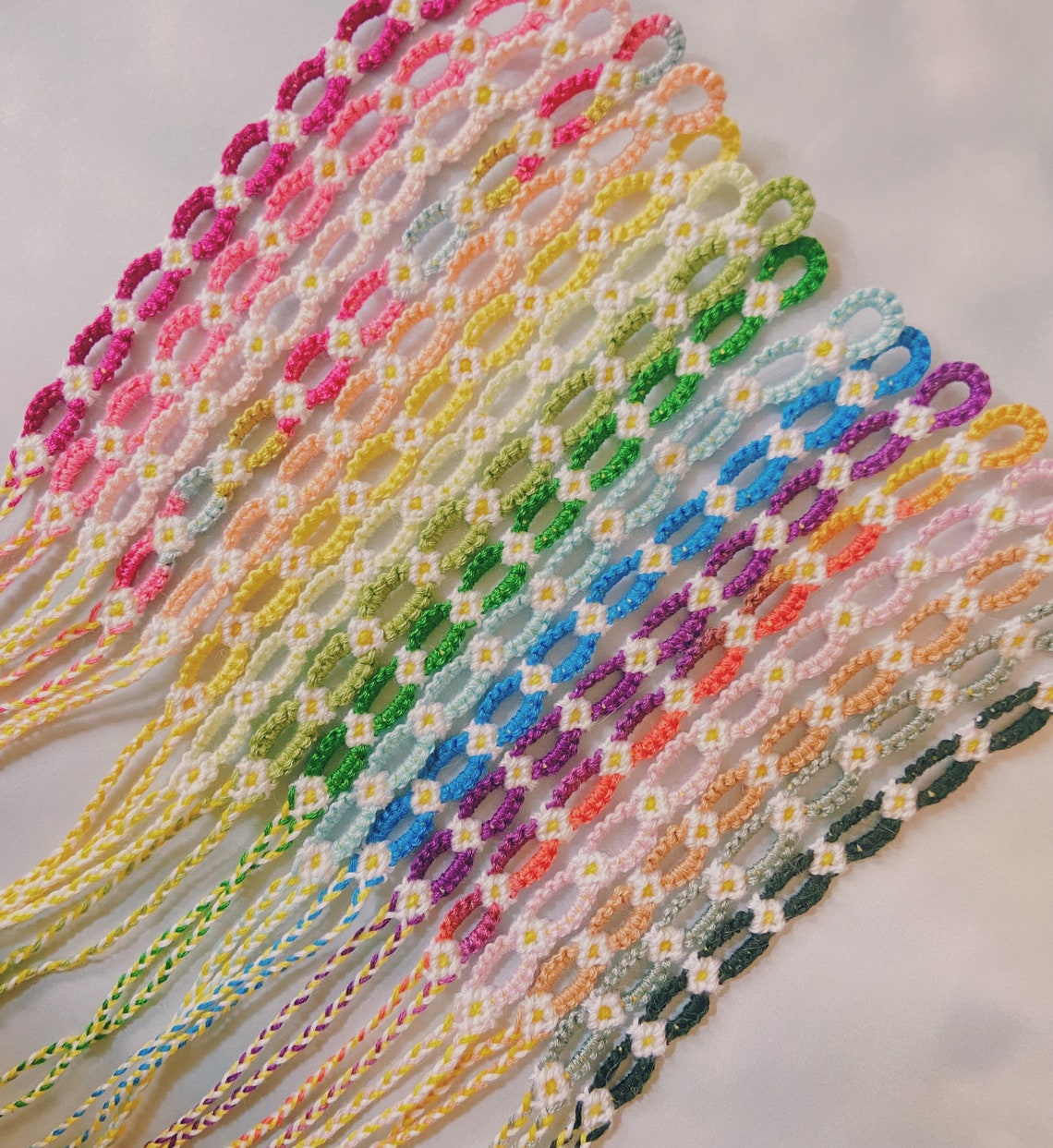 Daisy Chain Bracelet Handmade Friendship Bracelet Flower Etsy