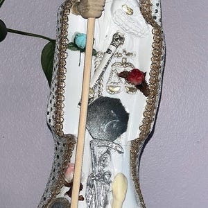 White Santa Muerte Statue