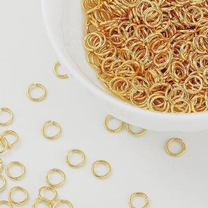 18k gold filled Jump Rings, DIY Jewelry Findings Open Single Loops Jump Rings for Jewelry Making DIY Supplies Jewelry Making gb088