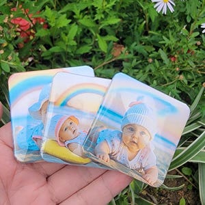 Personalized Baby Fridge Magnets – Custom Photo Keepsakes Wedding Gift, Unique Personalized Gift for Family, Baby Memory Keepsake Gift