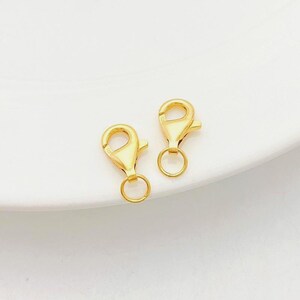 18K Gold Fill 9 mm Sterling Silber Karabinerverschluss mit offenem Ring Karabinerhaken /Trigger Verschluss Alternative Zubehör für die Schmuckherstellung gb060