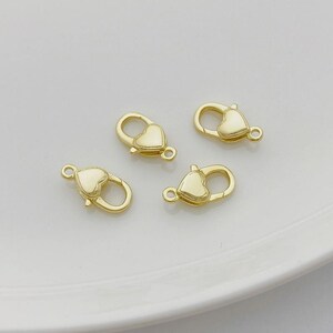 hearts clasp 14K Gold Filled 7x13mm Lobster Clasp Lobster Claw Trigger necklace Clasp bracelet clasp Findings  for jewelry making gb015