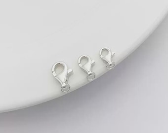 925er Silber mit geschlossenem Ring Karabinerverschluss Hummer Kralle Silberverschluss Alternatives Zubehör für die Schmuckherstellung gb049