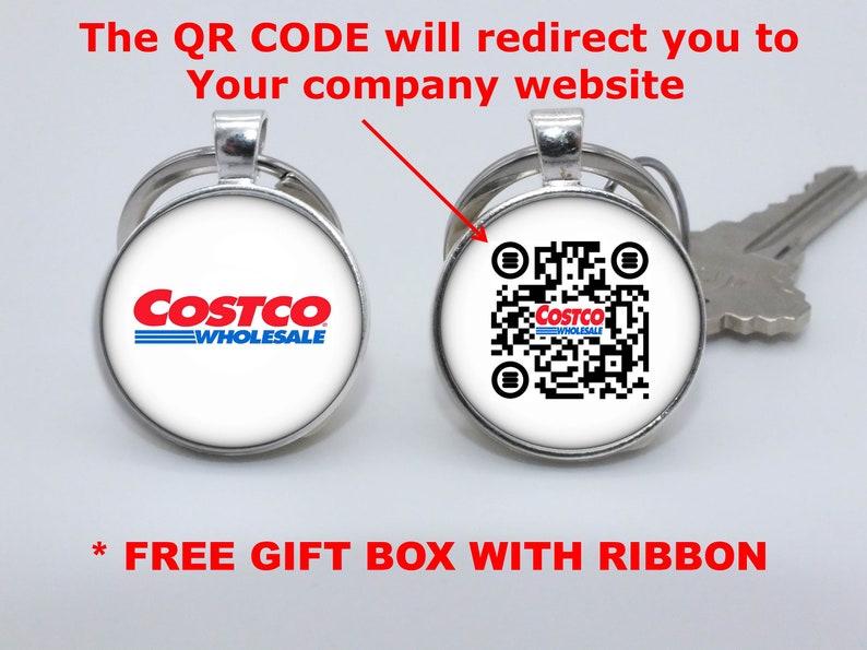 Company Logo QR Code KeychainScannable QR Business Card