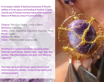 Amethyst Martini Dreamcatcher Halskette