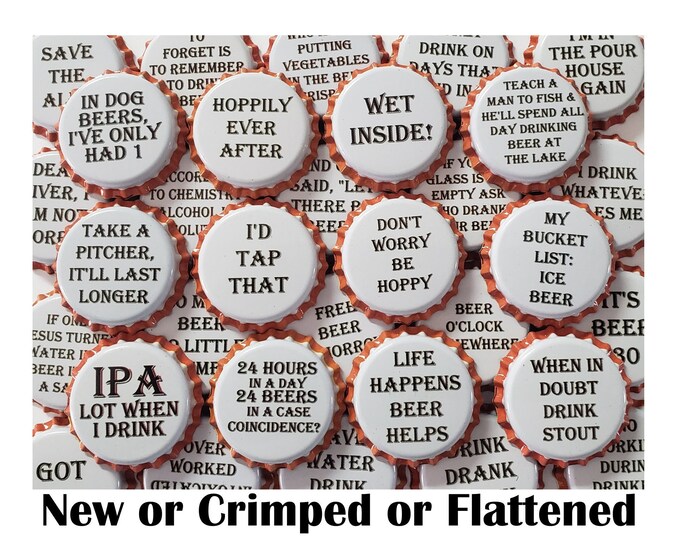 100 Funny Beer Sayings Bottle Caps Homebrew Brewing Home Brew Crown