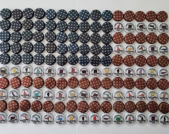 Amerikanische Flagge Bierflaschenverschlüsse 11 "x 17" DIY Kit