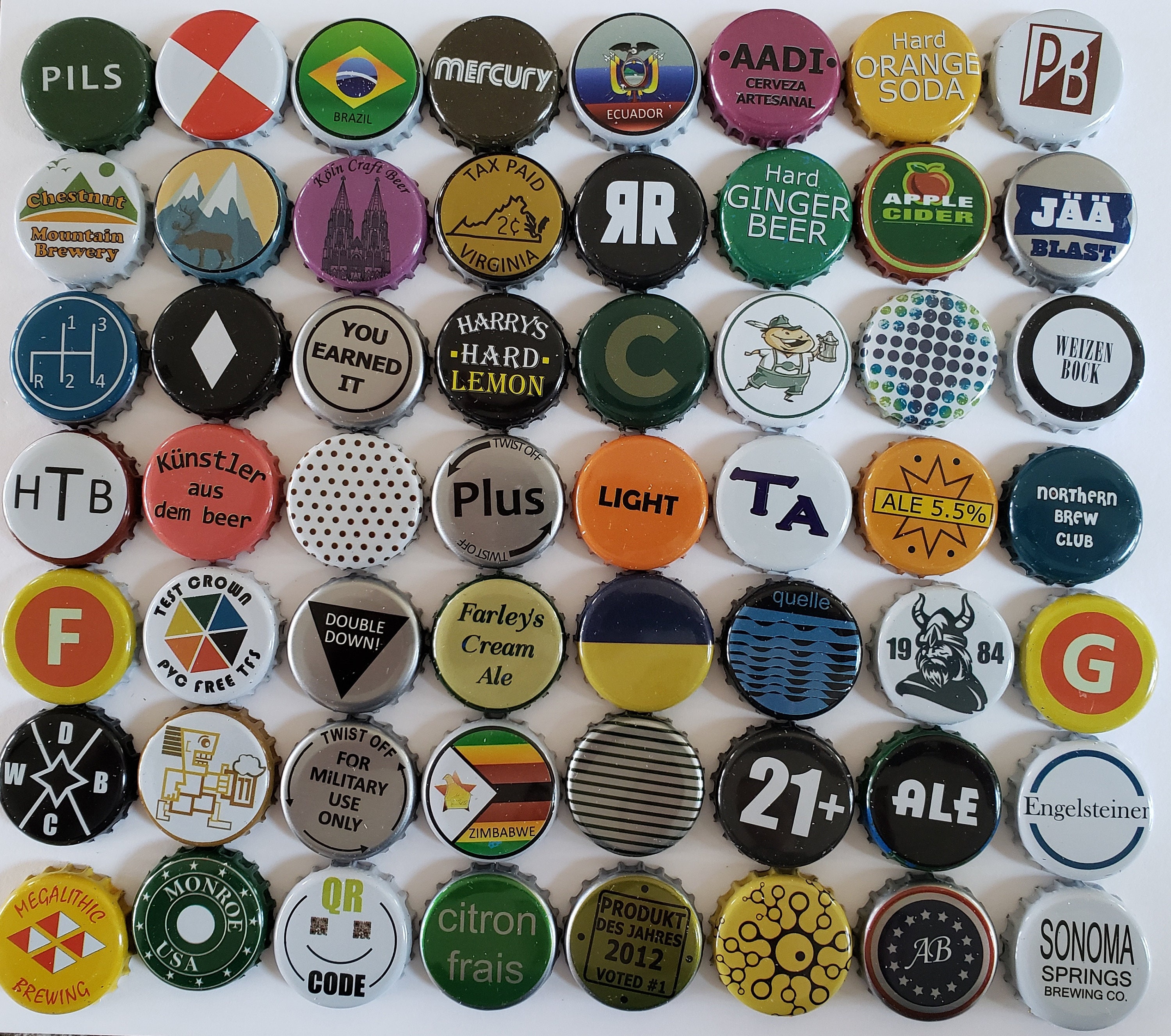 1000 Assorted Beer Bottle Caps Crown Caps Beer Cap Tables No Etsy