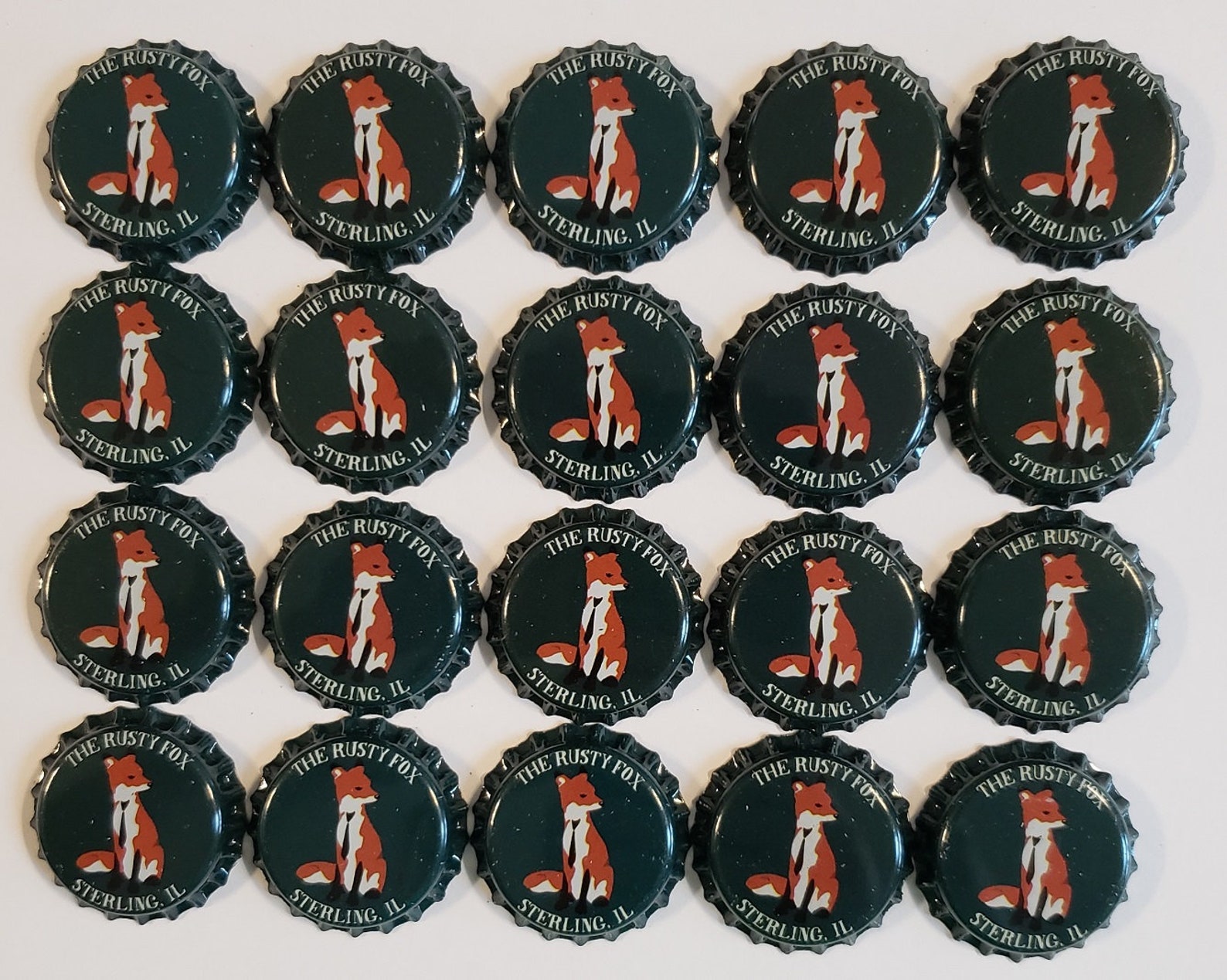 100 Green Beer Bottle Caps Rusty Fox Decoration Brewing Etsy