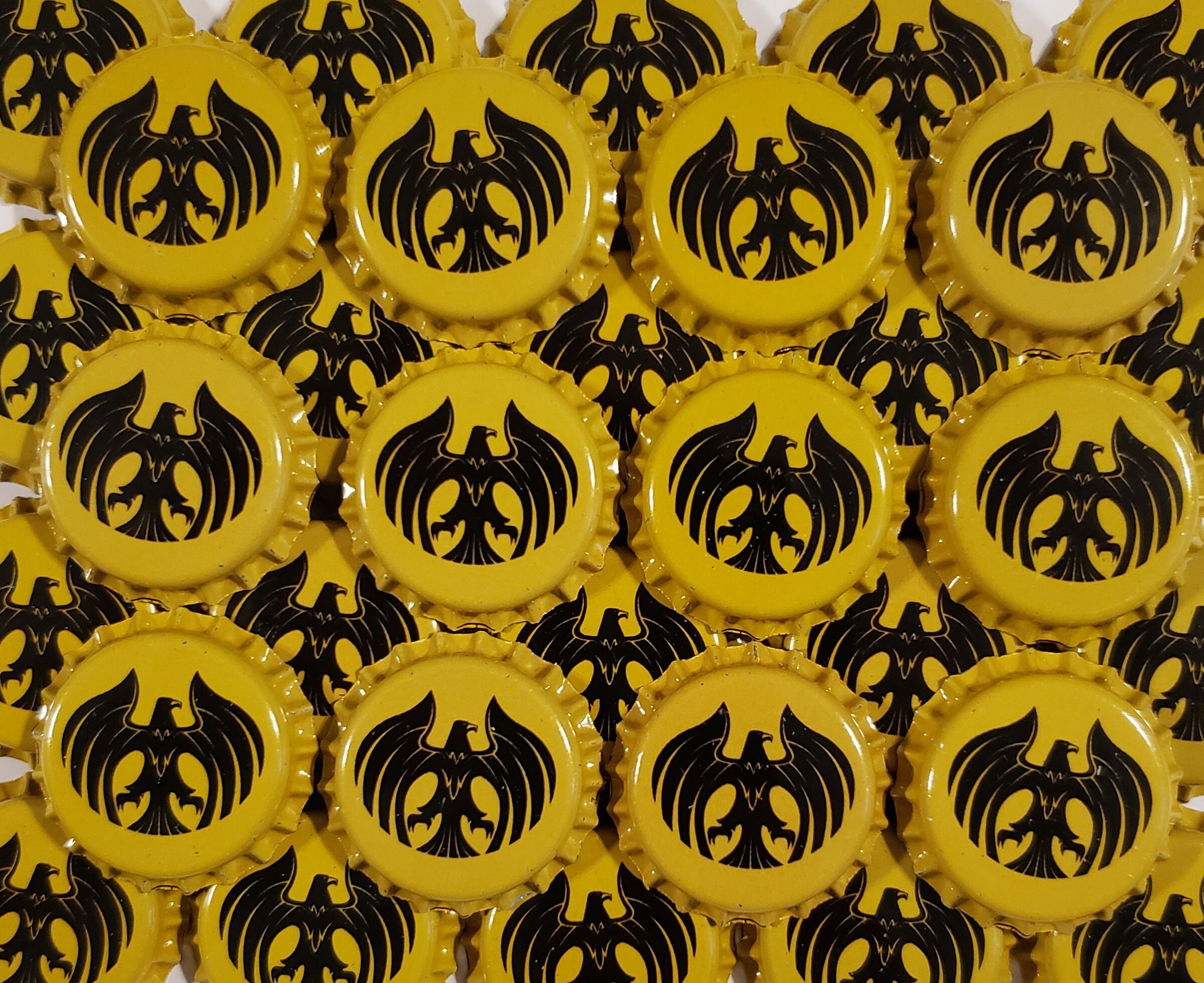 Yellow Beer Bottle Caps Homebrew Brewing Home Brew Crown Caps Etsy