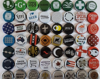 100 NO REPEAT Beer Bottle Caps Random Mixed Bottle Cap Table