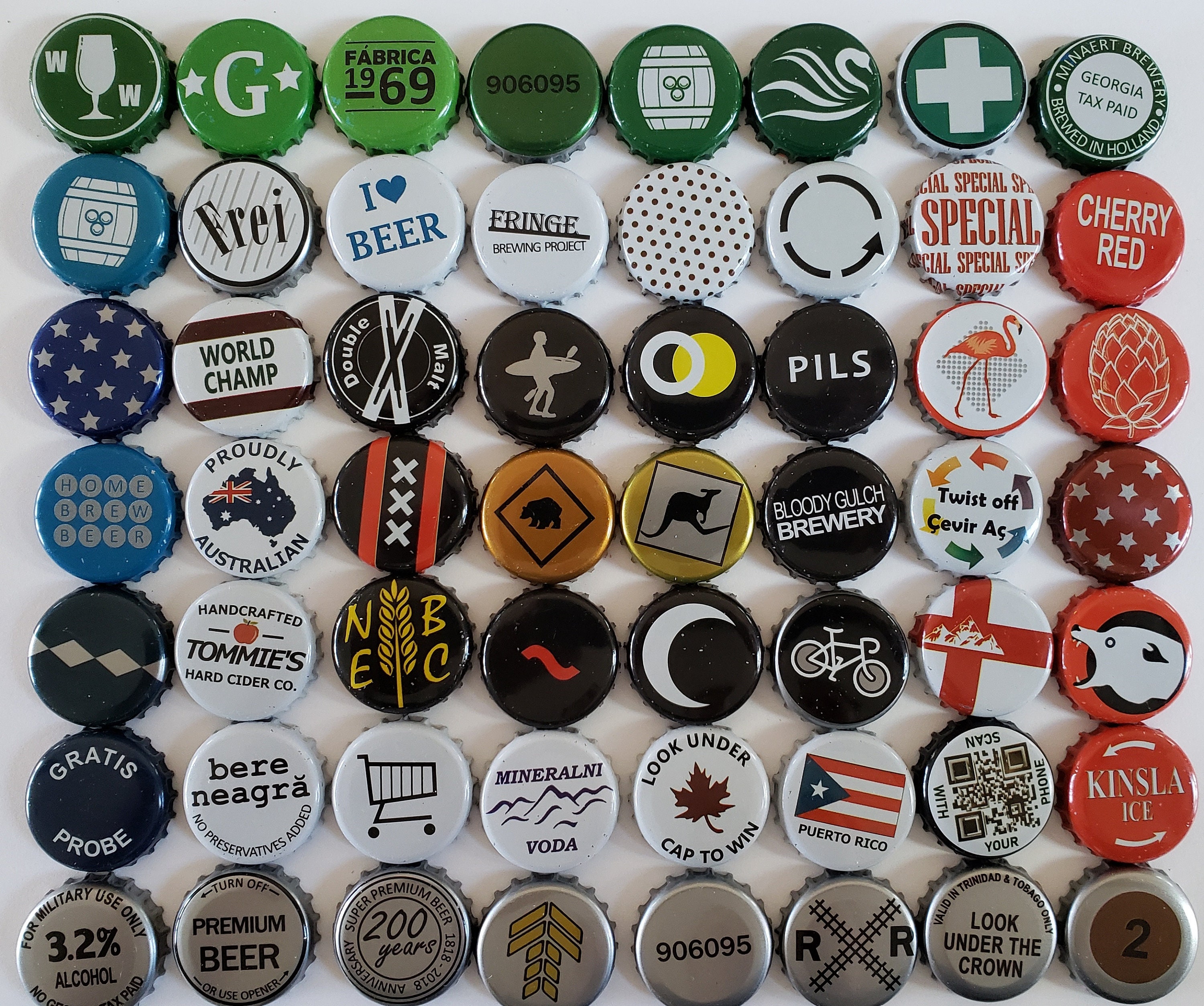 1000 Assorted Beer Bottle Caps Crown Caps Beer Cap Tables No Etsy