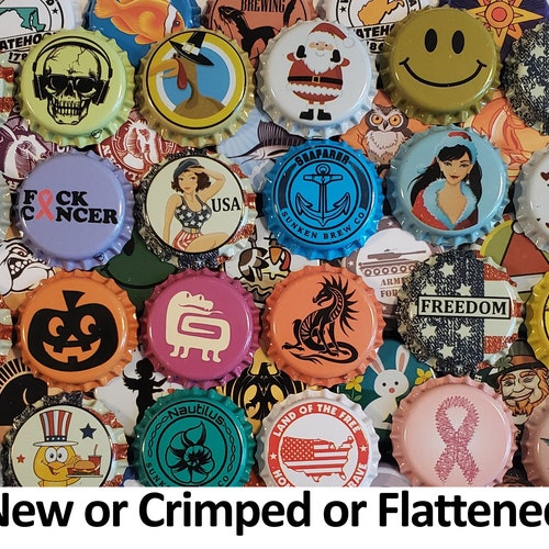 Mixed Beer Bottle Caps 350 DIFFERENT Mixed Designs No Etsy