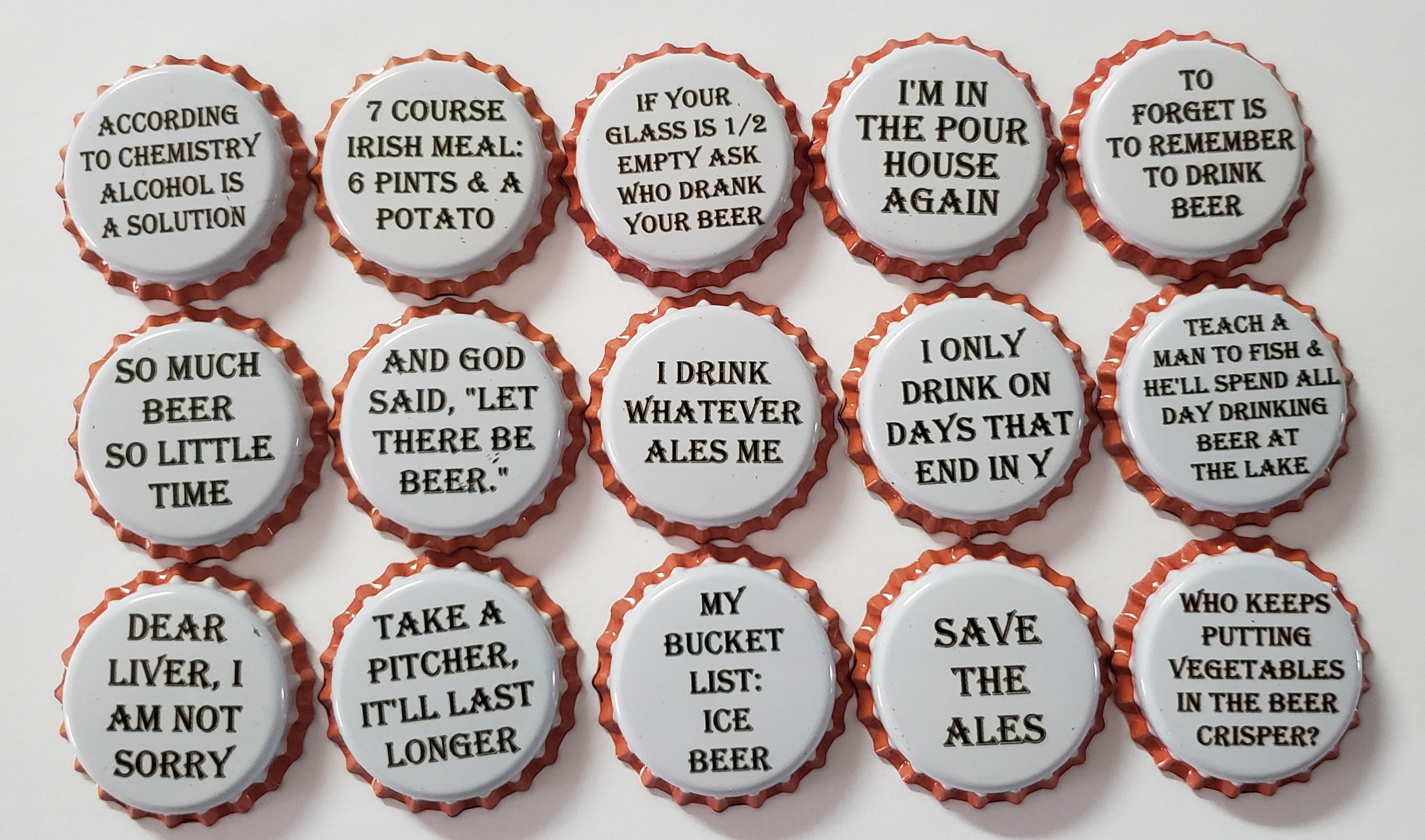 100 Funny Beer Sayings Bottle Caps Homebrew Brewing Home Brew Etsy México