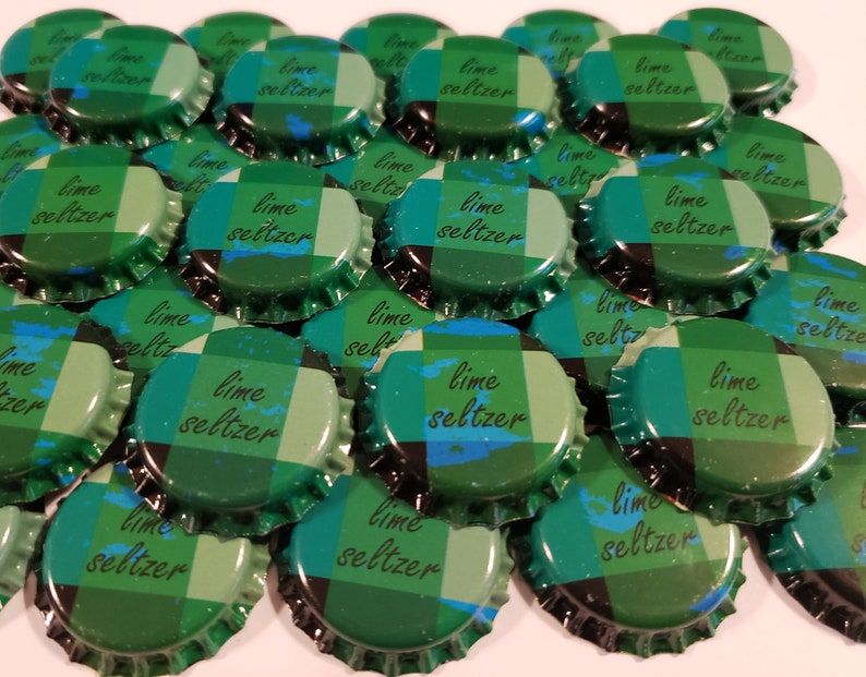 100 Green Beer Bottle Caps Lime Seltzer Homebrew Brewing Home Etsy