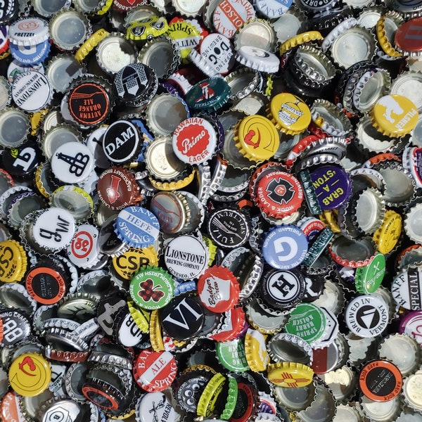 1000 Beer Bottle Caps NO DENTS Assorted Bottle Caps Bulk Flattened Bottle Caps