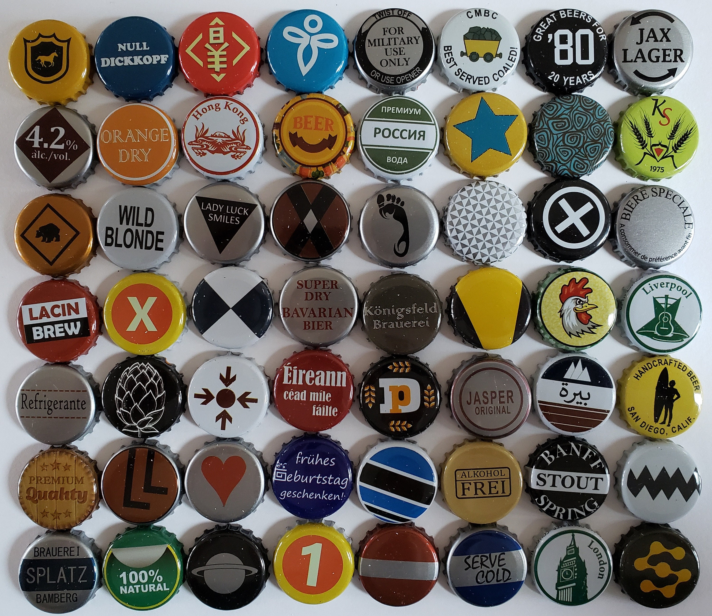 1000 Assorted Beer Bottle Caps Crown Caps Beer Cap Tables No Etsy