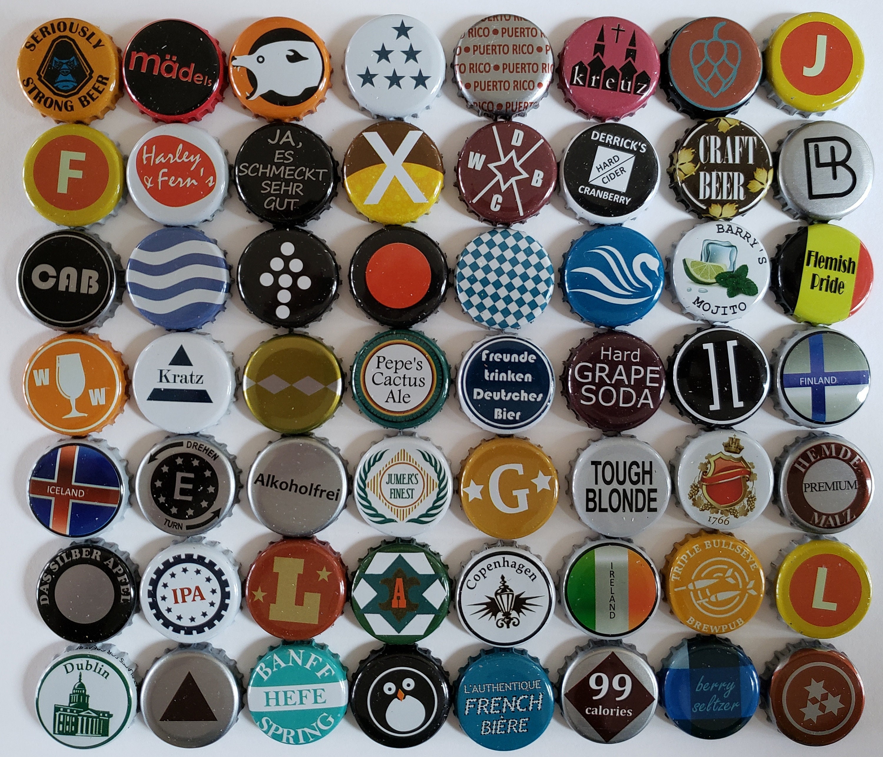 1000 Assorted Beer Bottle Caps Crown Caps Beer Cap Tables No Etsy