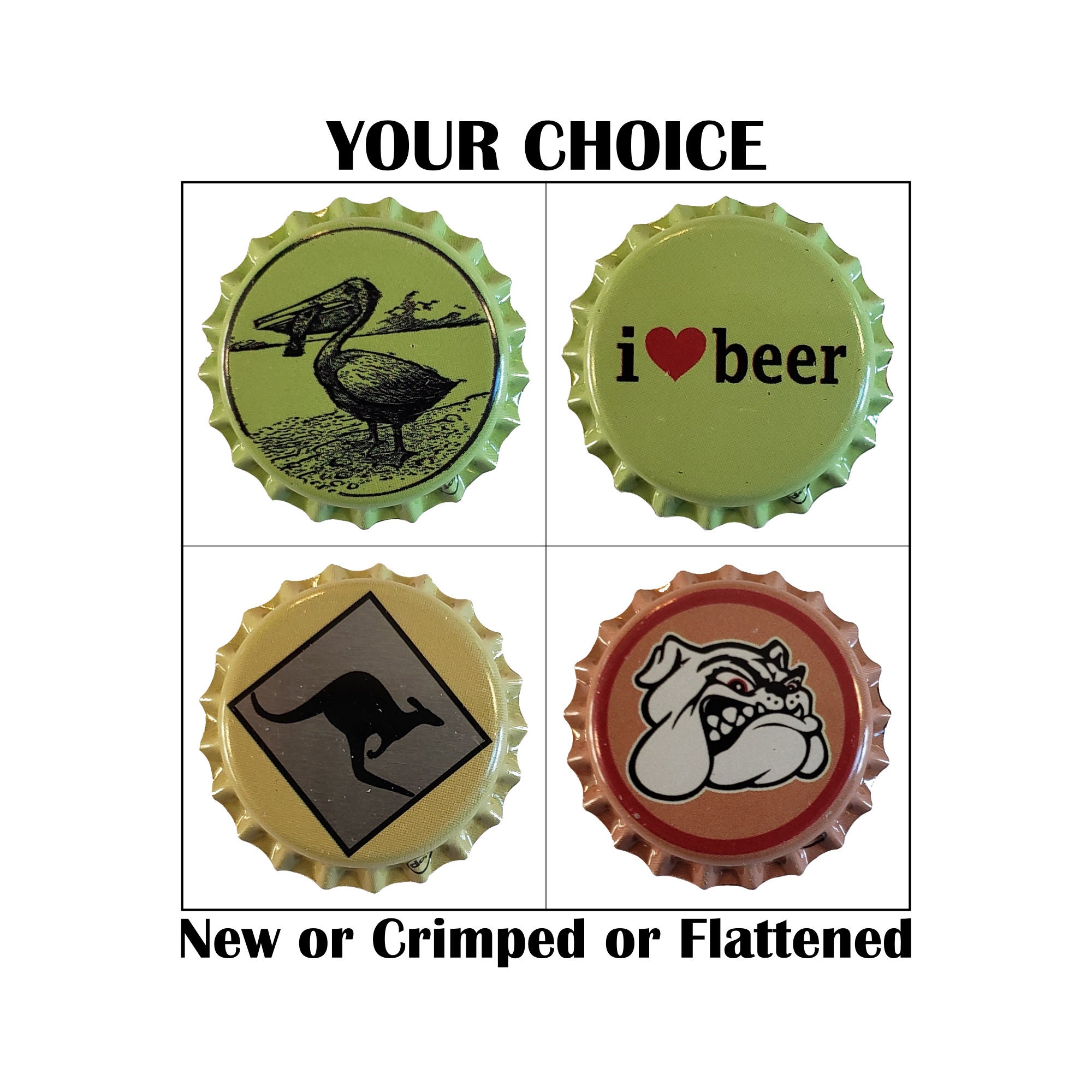 Yellow Beer Bottle Caps Homebrew Brewing Home Brew Crown Caps Etsy