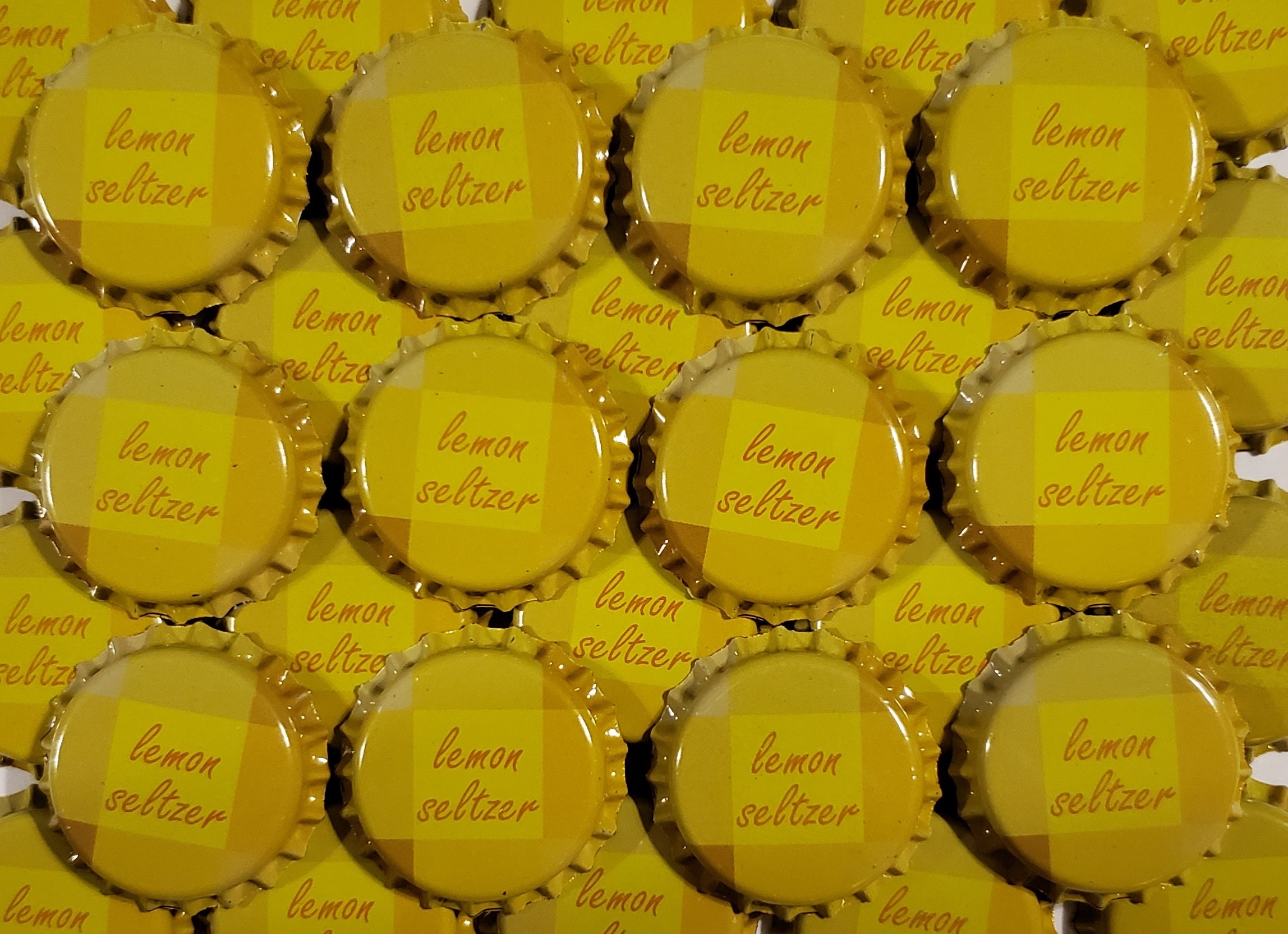 Yellow Beer Bottle Caps Homebrew Brewing Home Brew Crown Caps Etsy