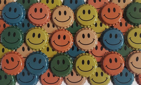 100 Smiley Bier Flasche Caps Smiley Dekoration Emoji | Etsy