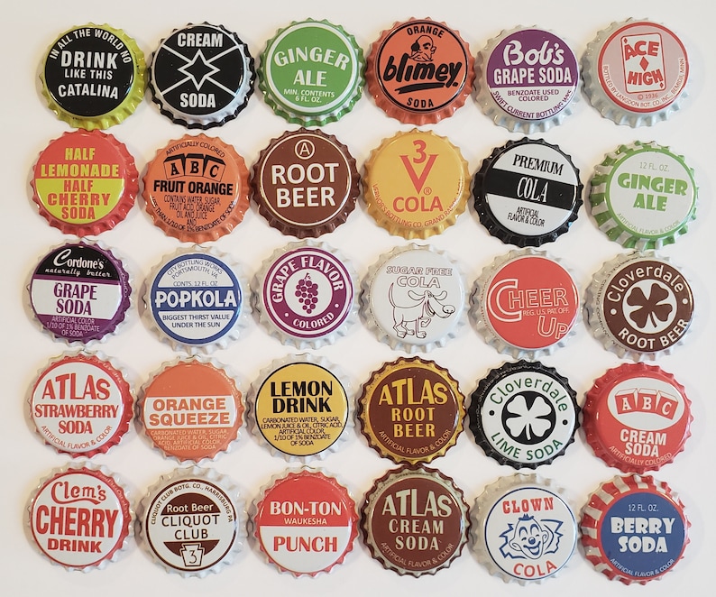 500 or 700 Vintage Soda Bottle Caps No Defects Assorted Bottle Etsy