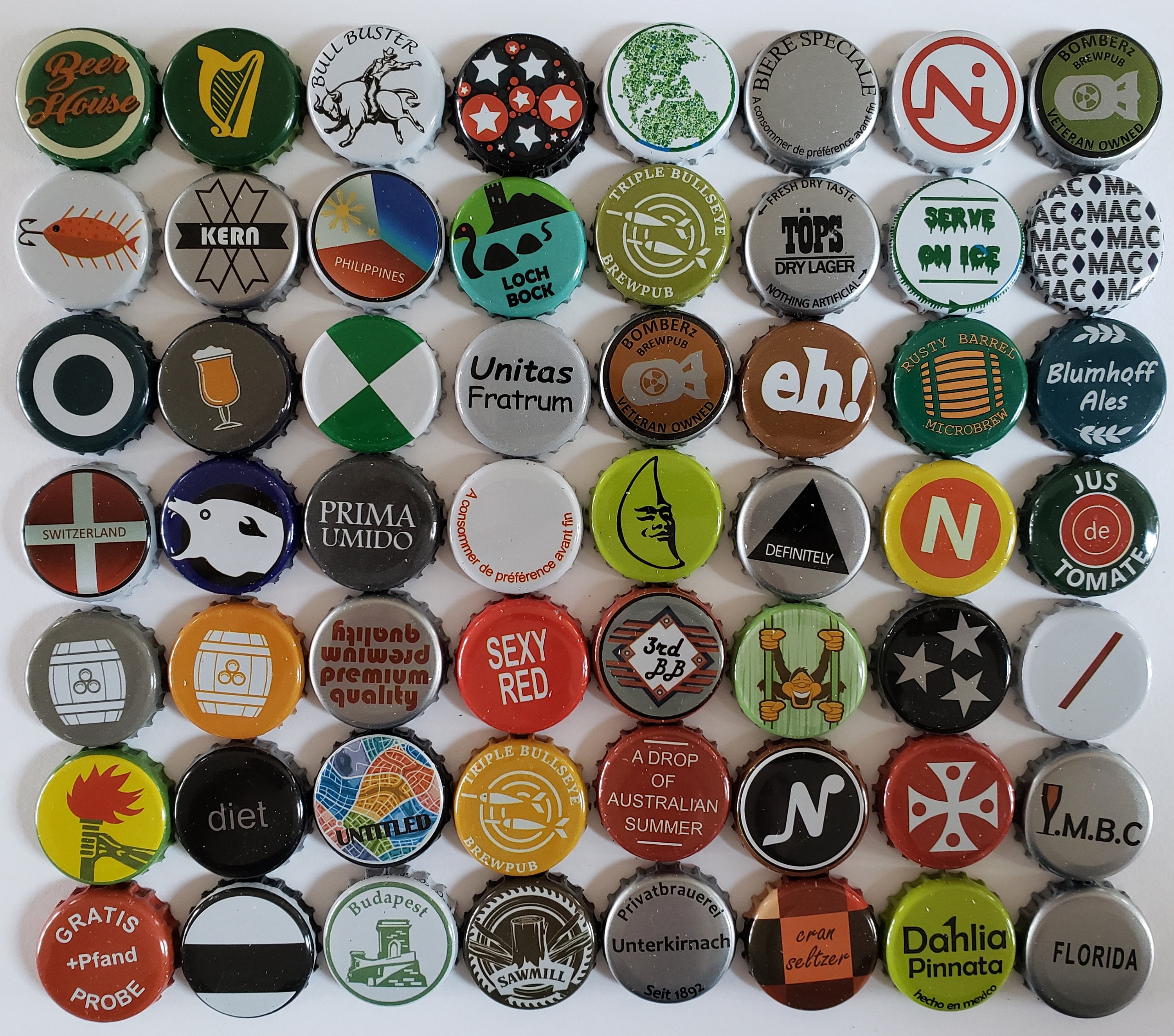 1000 Assorted Beer Bottle Caps Crown Caps Beer Cap Tables No Etsy