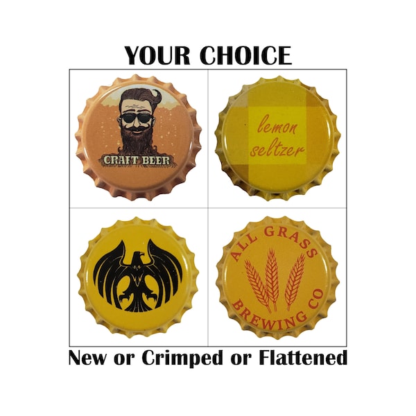 Yellow Bottle Caps Etsy